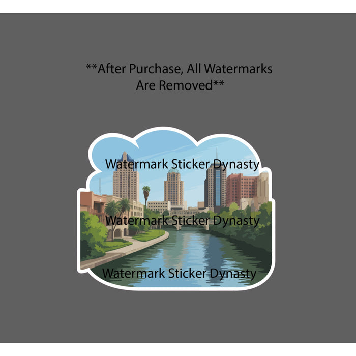 San Antonio River Walk Sticker Waterproof Decal Texas Travel Skyline Gift NEW