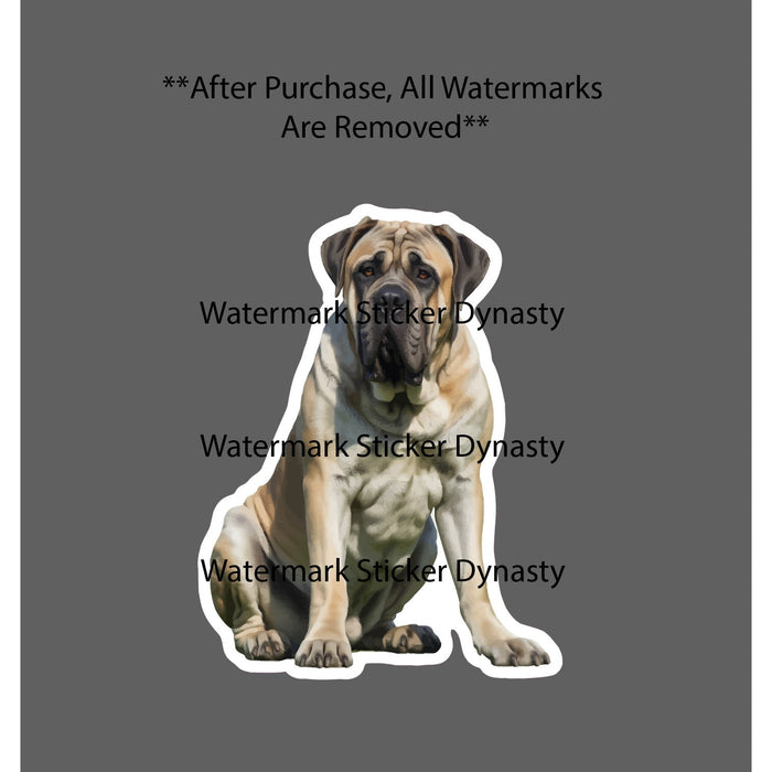 Mastiff Sticker Waterproof Decal Dog Animal Pet Family Friend Breed Gift NEW