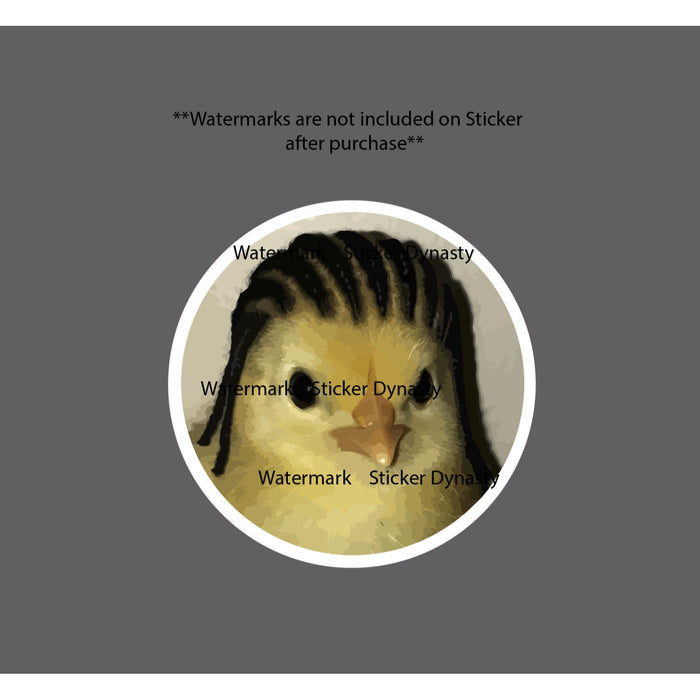 Chicken with Dreads Sticker Chick Funny Animal Humor Waterproof Decal Gift NEW