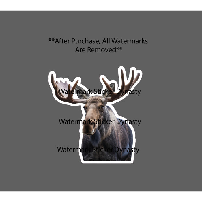 Moose Sticker Waterproof Decal Animal Outdoor Nature Wildlife Hunting Gift NEW