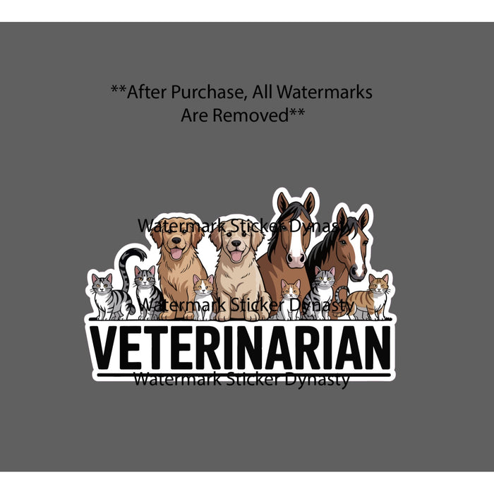 Veterinarian Sticker Waterproof Decal Horse Dog Cat Animal Hospital Pet Gift NEW
