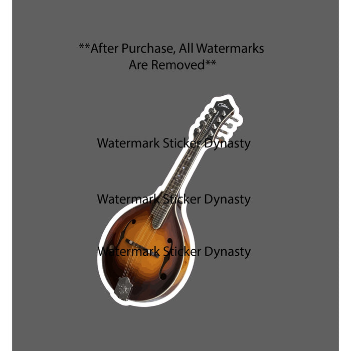 Mandolin Sticker Waterproof Decal Music Band Instrument Gift NEW