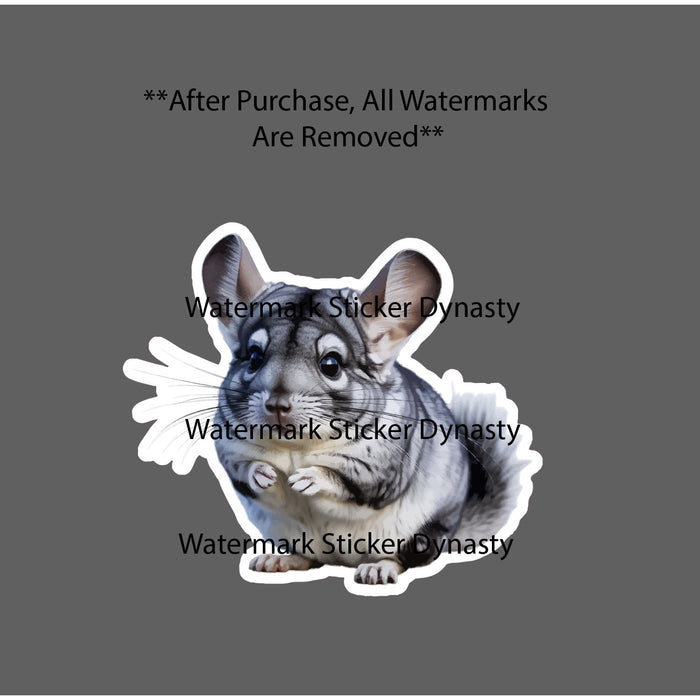 Chinchilla Sticker Waterproof Decal Animal Pet Wildlife Friend Family Gift NEW