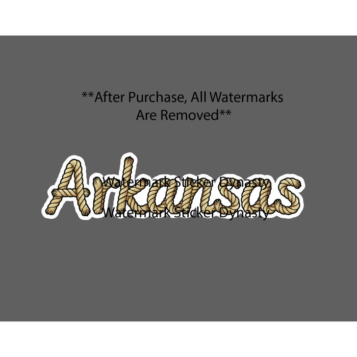 Arkansas Sticker Waterproof Decal Rope Country Western South Travel Gift NEW
