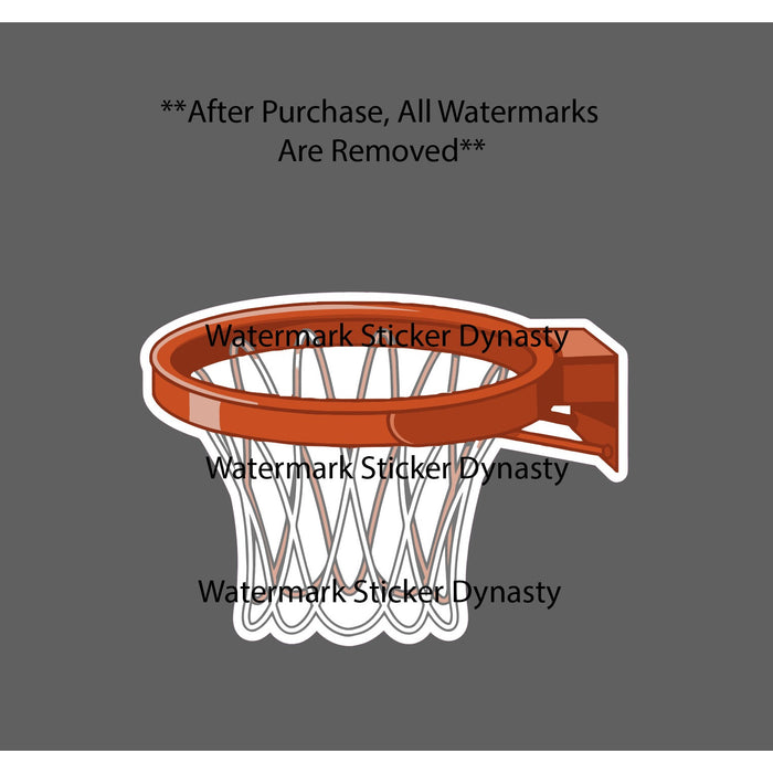 Basketball Rim Sticker Waterproof Decal Sports Game Ball Hooper College Gift NEW