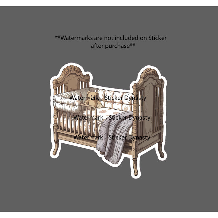 Crib Sticker Waterproof Decal Baby Newborn Family Child Teddy Bear Gift NEW