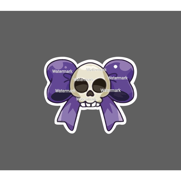 Skull Sticker Bow Cute