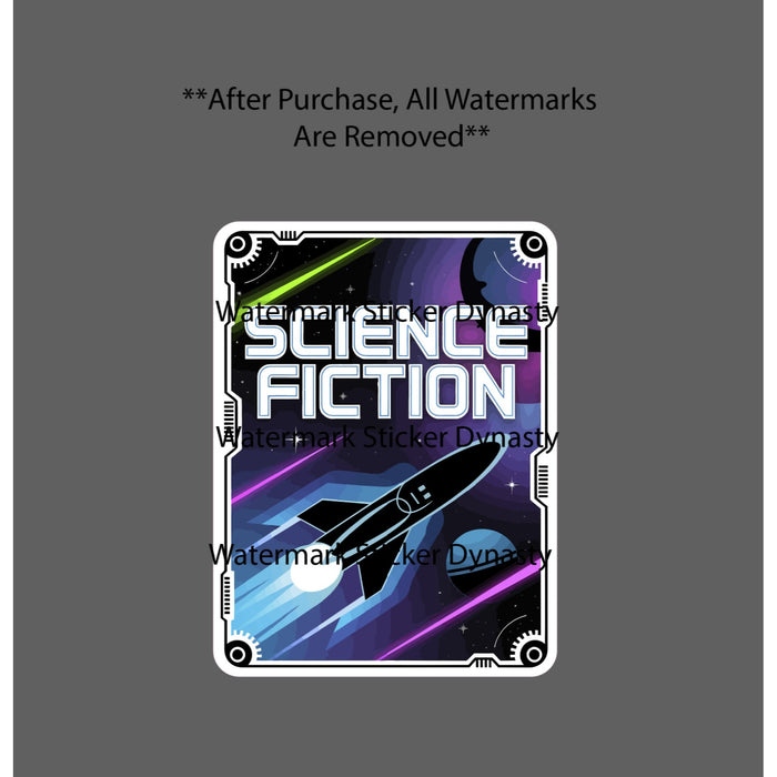 Science Fiction Sticker Waterproof Decal Sci Fi Book Movie Reader Film Gift NEW