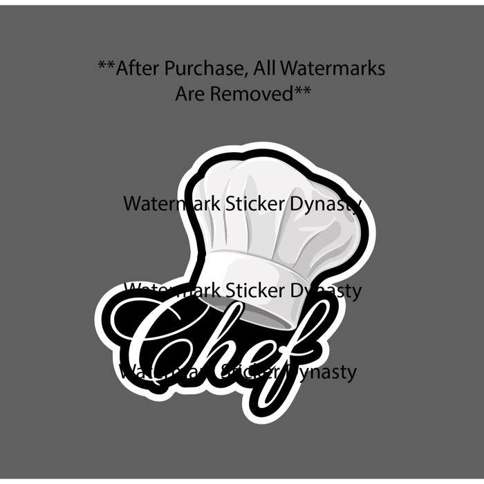 Chef Hat Sticker Waterproof Decal Chef Cooking Kitchen Food Restaurant Gift NEW