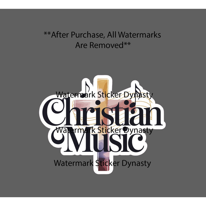 Christian Music Sticker Waterproof Decal Jesus Faith Worship Songs Gift NEW