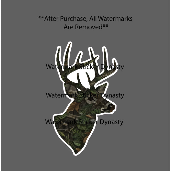 Buck Camo Sticker Waterproof Decal Outdoor Hunting Camouflage Nature Gift NEW