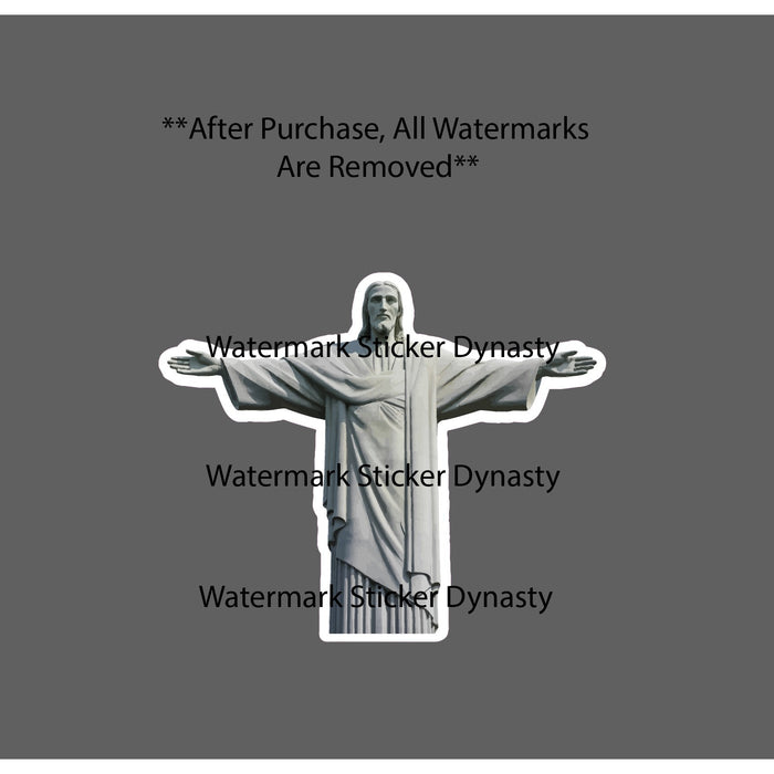 Christ The Redeemer Sticker Waterproof Decal Brazil Travel Statue Gift NEW