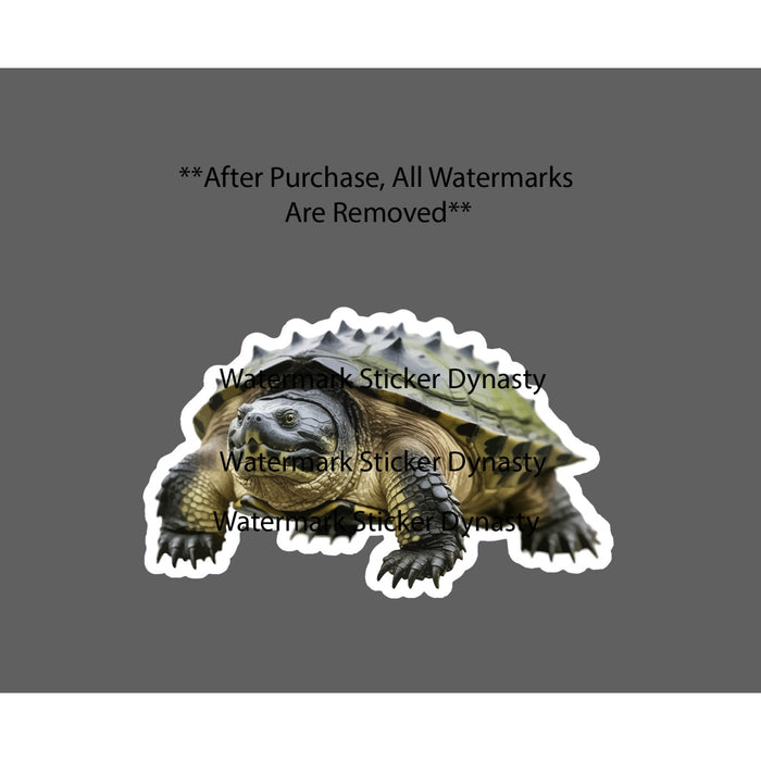 Alligator Snapping Turtle Sticker Waterproof Decal Pond Animal Outdoor Gift NEW