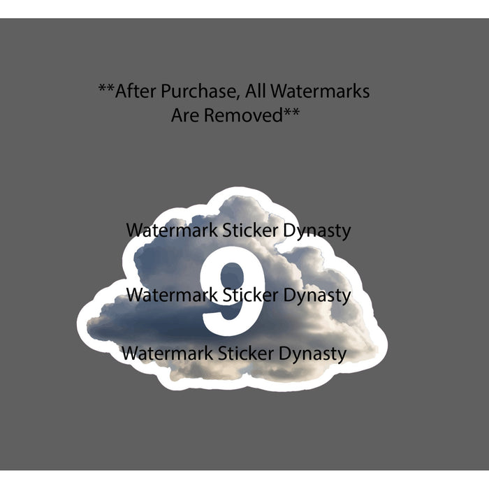 Cloud 9 Sticker Waterproof Decal Idiom Quote Humor Funny Abstract Gift NEW