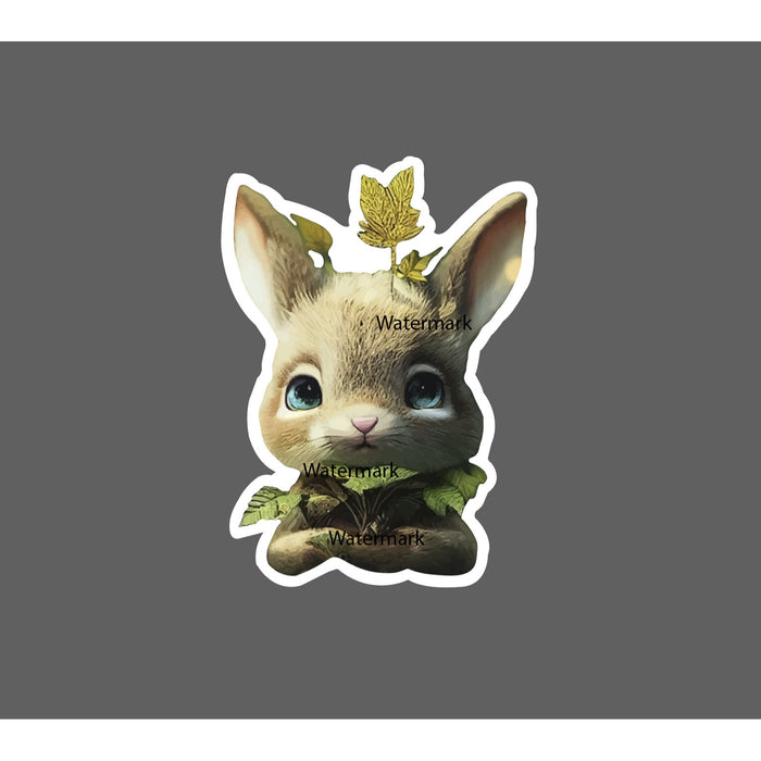 Baby Rabbit Sticker Flower Forest Cute NEW