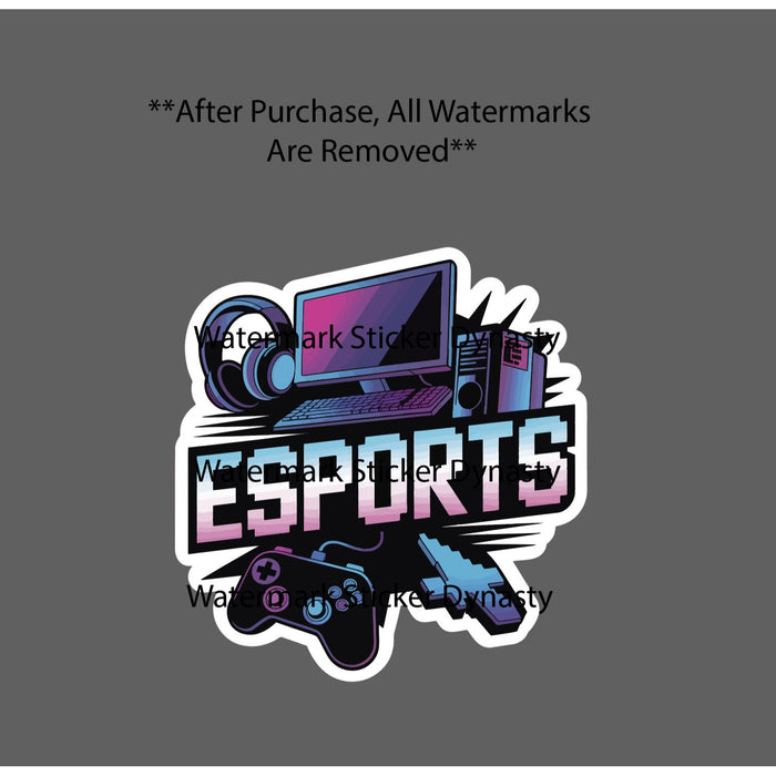 Esports Sticker Waterproof Decal Gamer Gaming Neon Monitor Controller Gift NEW