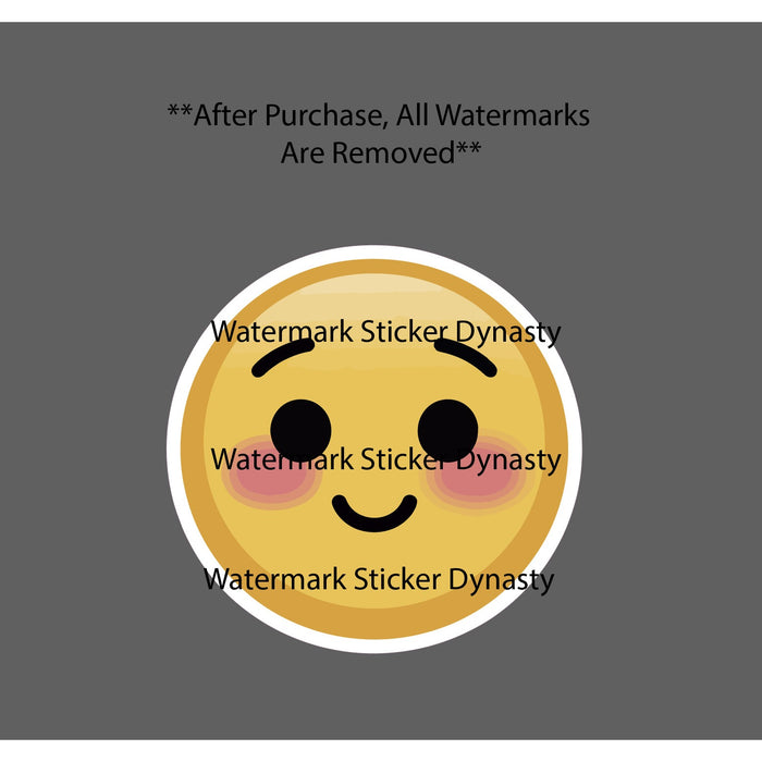 Blushing Face Emoticon Sticker Waterproof Decal Emotion Flirt Love Gift NEW