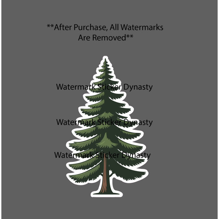 Pine Tree Sticker Waterproof Decal Woods Outdoor Nature Pine Needles Gift NEW