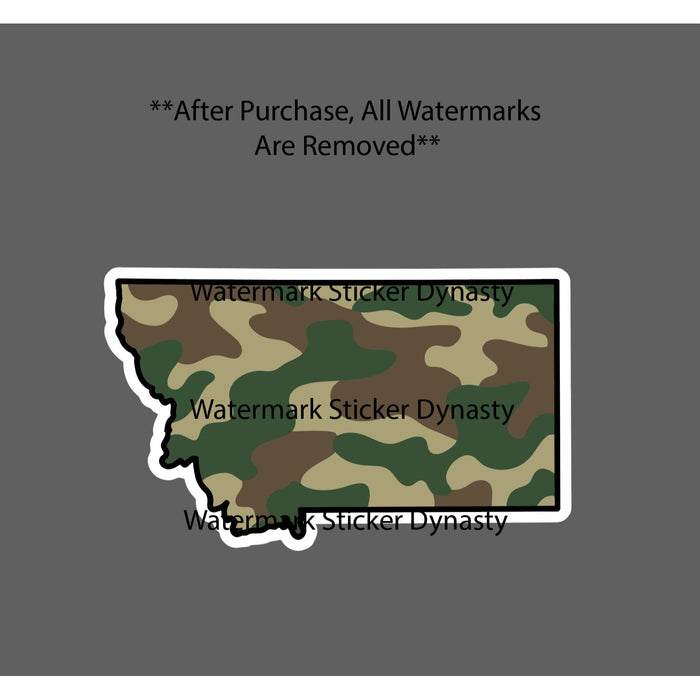 Montana Sticker Waterproof Decal State Camo Outdoor Fishing Hunting Gift NEW
