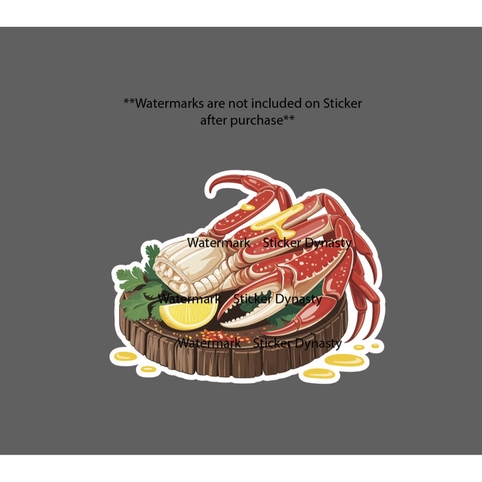 Crab Legs Sticker Waterproof Decal Animal Ocean Beach Seafood Food Gift NEW