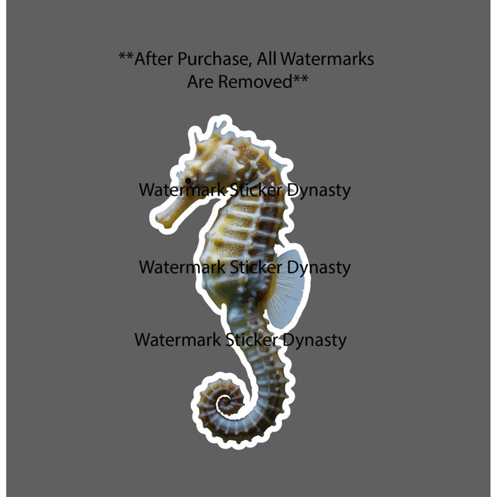 Sea Horse Sticker Waterproof Decal Animal Beach Ocean Wild Realistic Gift NEW