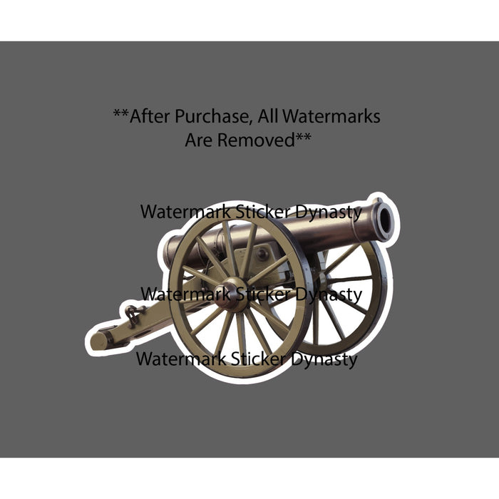 Cannon Sticker Waterproof Decal Artillery Military Warfare War Gift NEW
