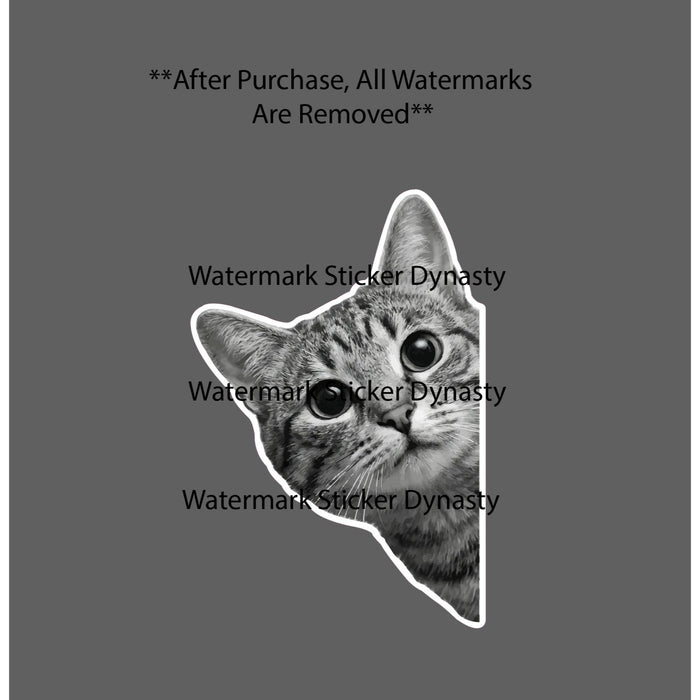 Cat Peeking Sticker Waterproof Decal Corner Playing Funny Games Pet Gift NEW