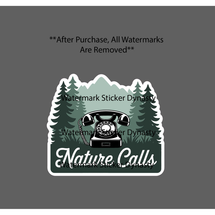 Nature Calls Sticker Waterproof Decal Outdoor Wildlife Phone Quote Gift NEW