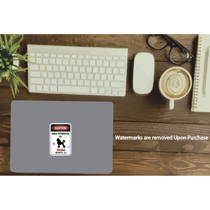 Poodle Patrol Sticker Caution Waterproof