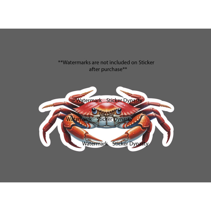 Crab Sticker Waterproof Decal Realistic Ocean Beach Animal Wildlife Gift NEW
