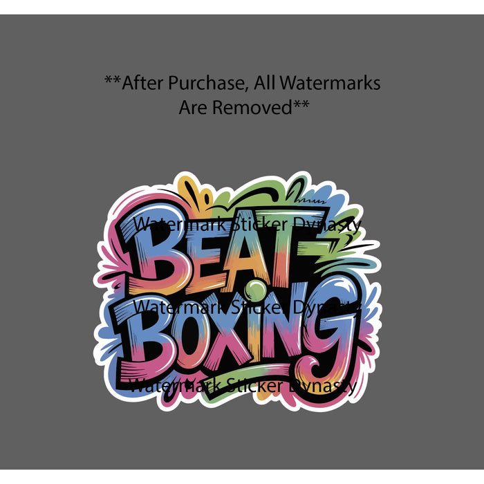 Beatboxing Sticker Waterproof Decal Music Beat Neon Music Sound Gift NEW