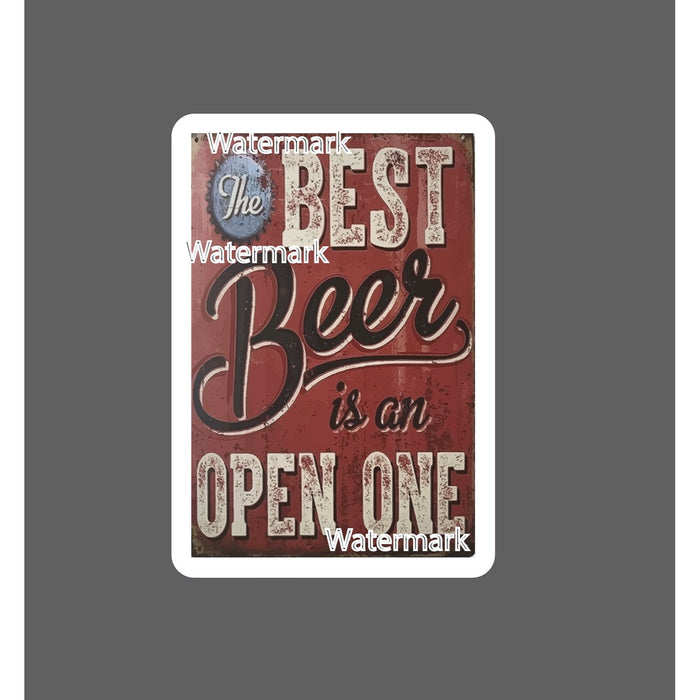 Best Beer Sticker Open One