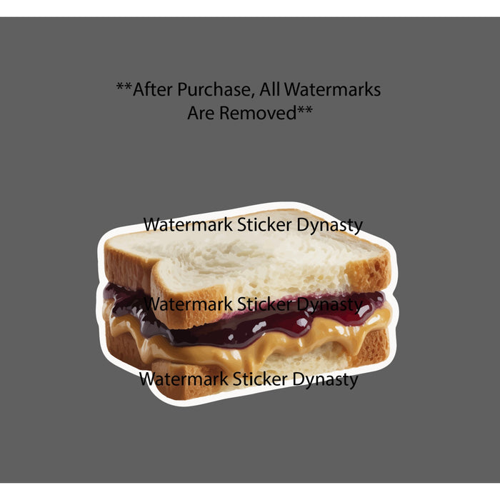 Peanut Butter Jelly Sandwich Sticker Waterproof Decal Food Song Lunch Gift NEW