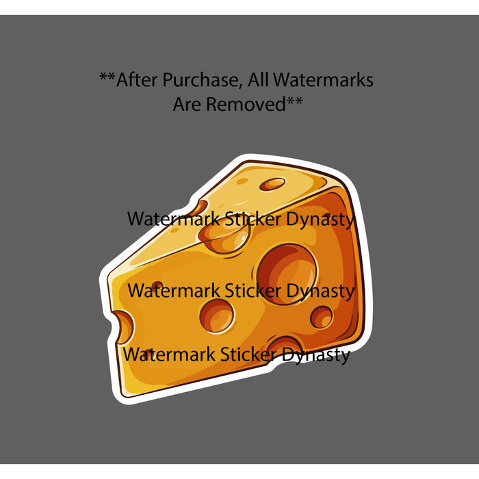Cheese Slice Sticker Waterproof Decal Dairy Milk Food Gift NEW