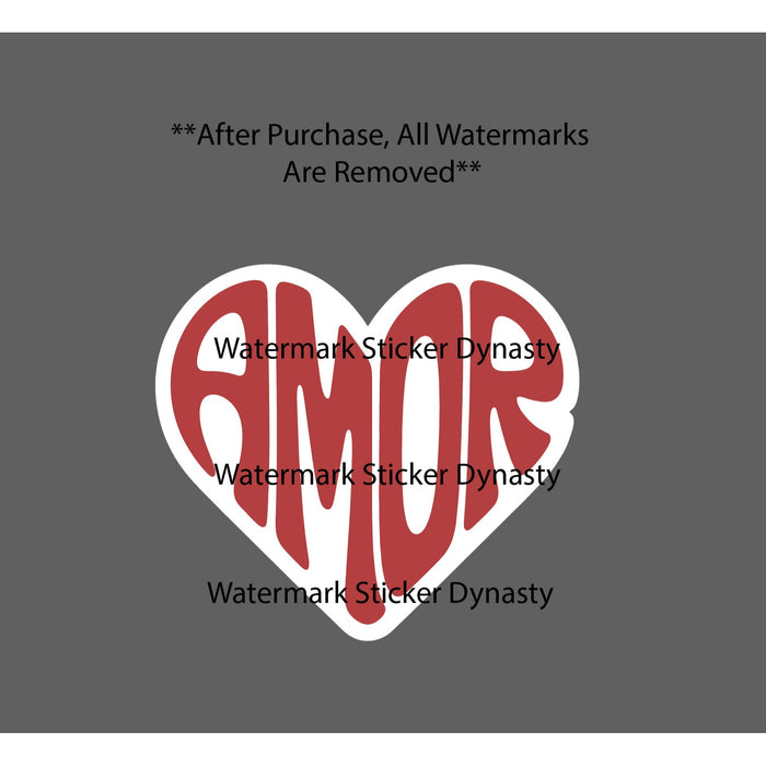Heart Amor Sticker Waterproof Decal Love Relationship Gift NEW