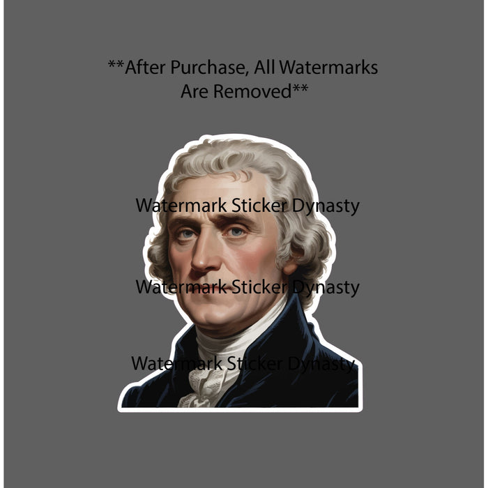 Thomas Jefferson Sticker Waterproof Decal America USA President Gift NEW