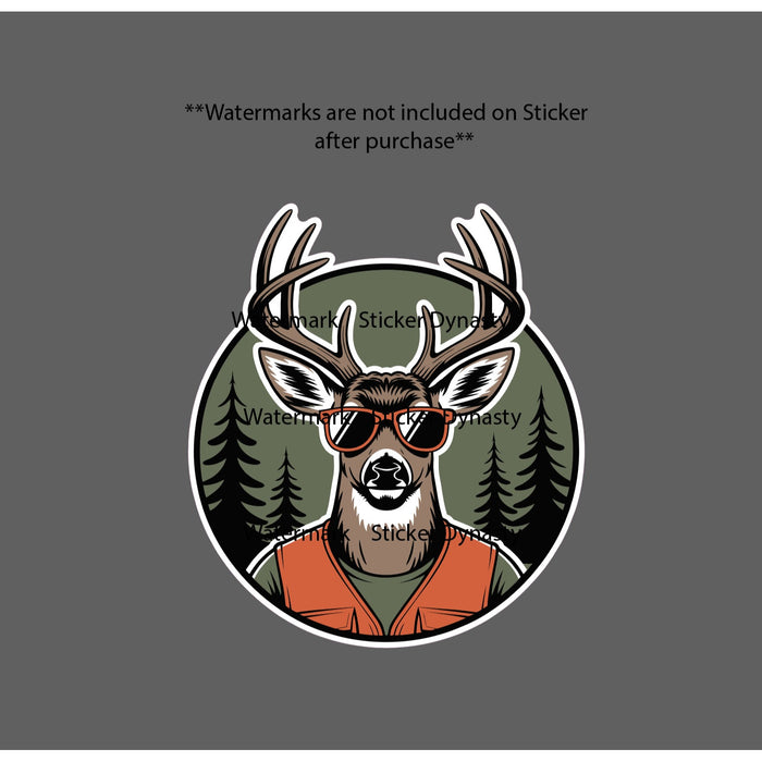 Deer Hunter Sticker Waterproof Decal Hunting Outdoor Funny Humor Nature Gift NEW