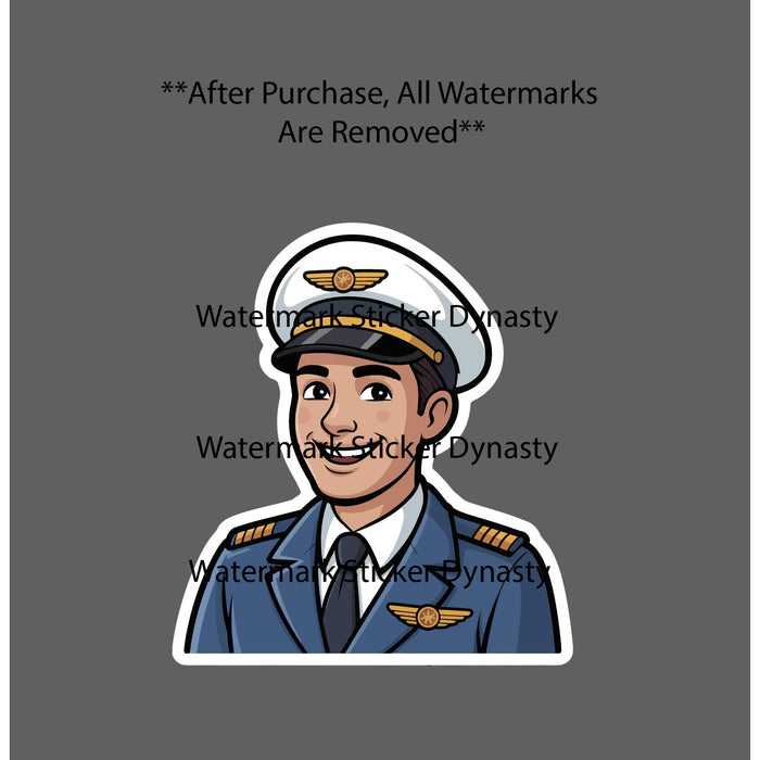 Pilot Sticker Waterproof Decal Airline Flight Work Cartoon Planes Gift NEW