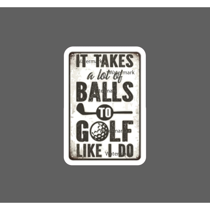 Golf Balls Sticker Practice Humor Funny