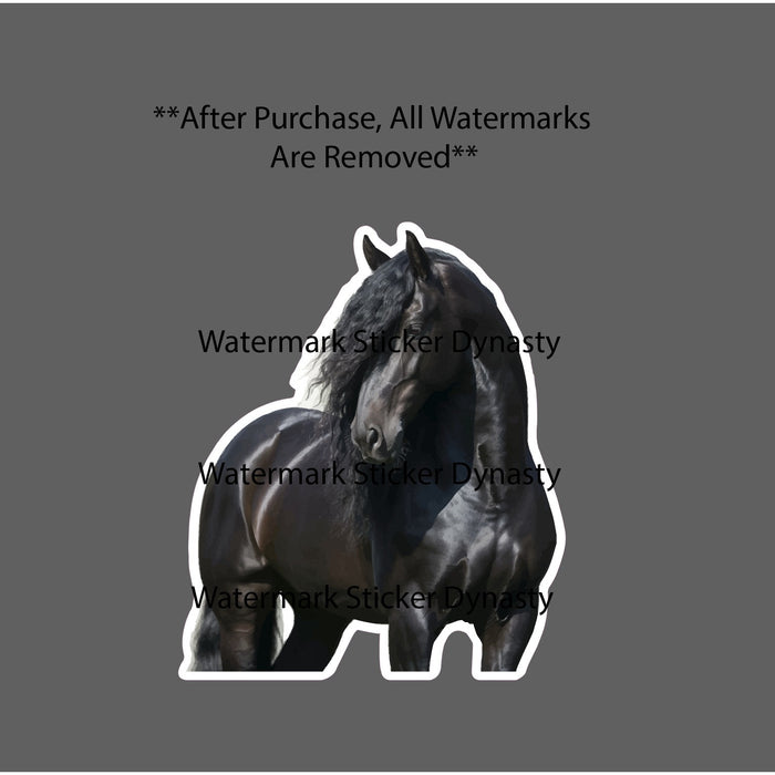 Friesian Horse Sticker Waterproof Decal Riding Countryside Animal Gift NEW