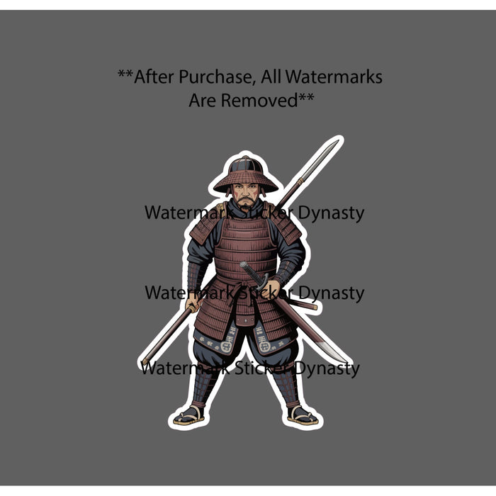 Ashigaru Soldier Sticker Waterproof Decal Japan Japanese History War Gift NEW