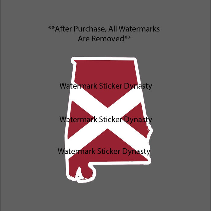 Alabama Flag Sticker Waterproof Decal State South Travel Home Gift NEW