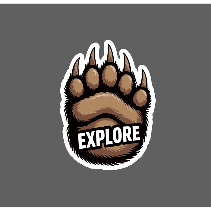 Bear Paw Sticker Explore Outdoors Wildlife Nature Travel Gift Waterproof NEW