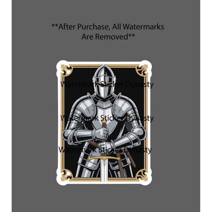 Medieval Knight Sticker Warrior Armour Honor Gift Home Decor Waterproof NEW