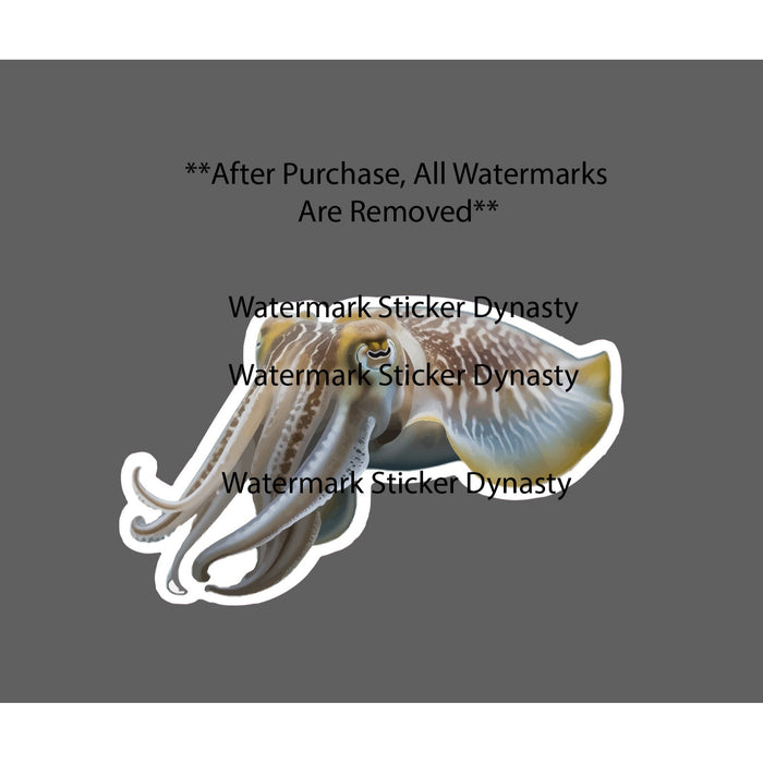 Cuttlefish Sticker Waterproof Decal Animal Ocean Beach Wildlife Gift NEW