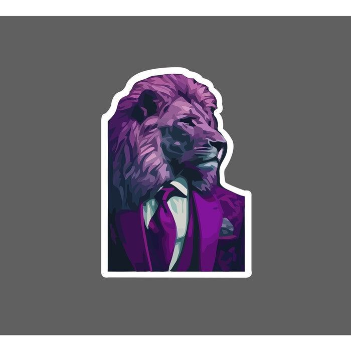 Lion Suit Sticker Purple Business