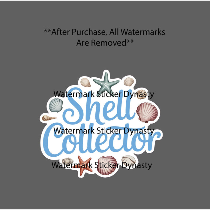 Shell Collector Sticker Waterproof Decal Beach Ocean Travel Star Fish Gift NEW