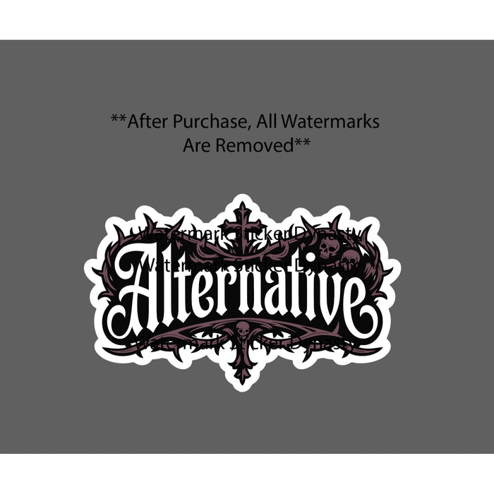 Alternative Sticker Waterproof Decal Style Music Skull Bones Gift NEW