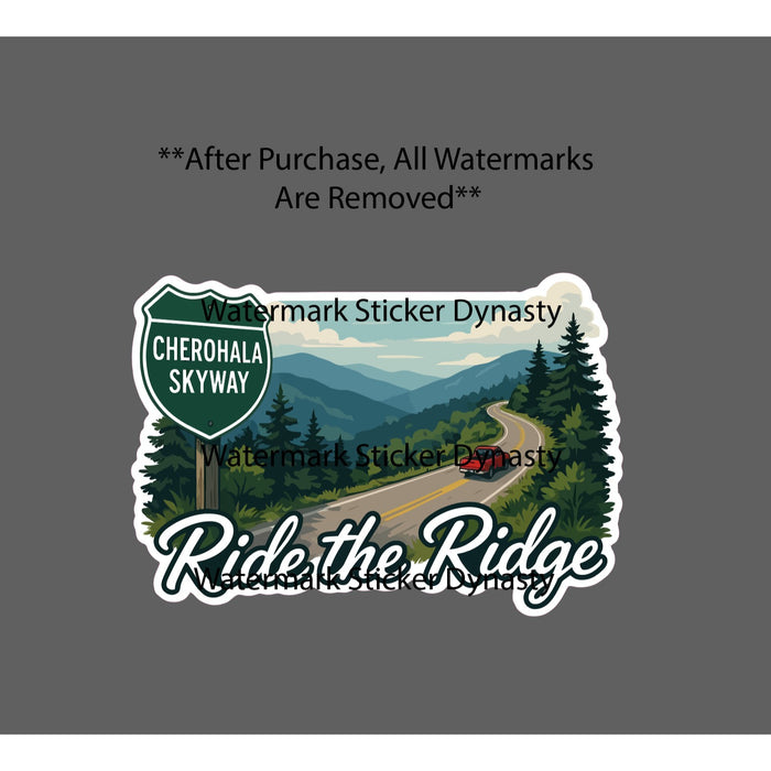 Cherohala Skyway Sticker Waterproof Decal Blue Ridge Mountains Travel Gift NEW