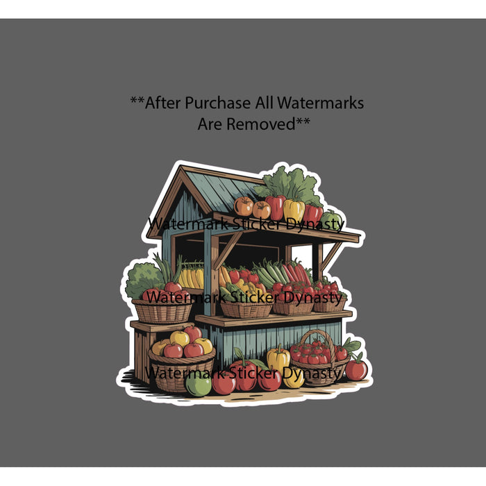 Farm Stand Sticker Waterproof Decal Food Vegetables Produce Garden Gift NEW